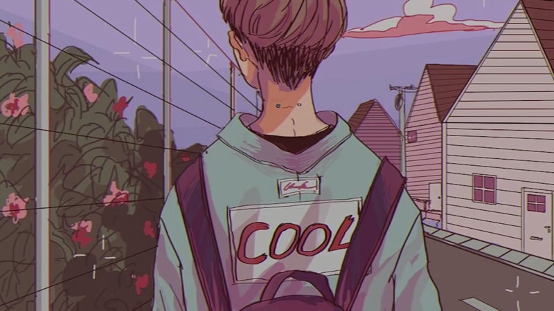 representation, anime boy, front view, wall - building feature, cool, leisure activity, casual clothing, building exterior, one person, architecture, women
