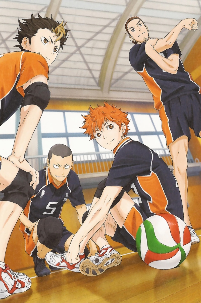 character, haikyuu!!, nishinoya, tanaka, yuu, series, ryuunosuke, 1080P