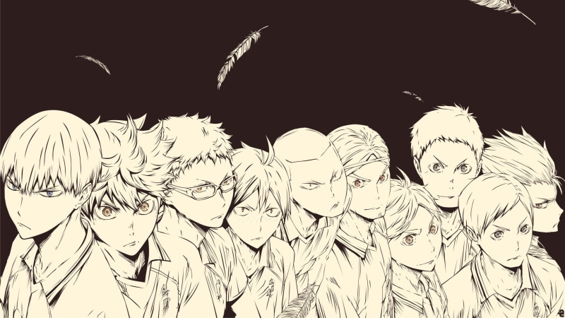 Haikyū!!, Kōshi Sugawara, Asahi Azumane, Daichi Sawamura, Haikyu!!, Shōyō Hinata, Anime, Yū Nishinoya, Tadashi Yamaguchi, 1080P, Tobio Kageyama, Chikara Ennoshita