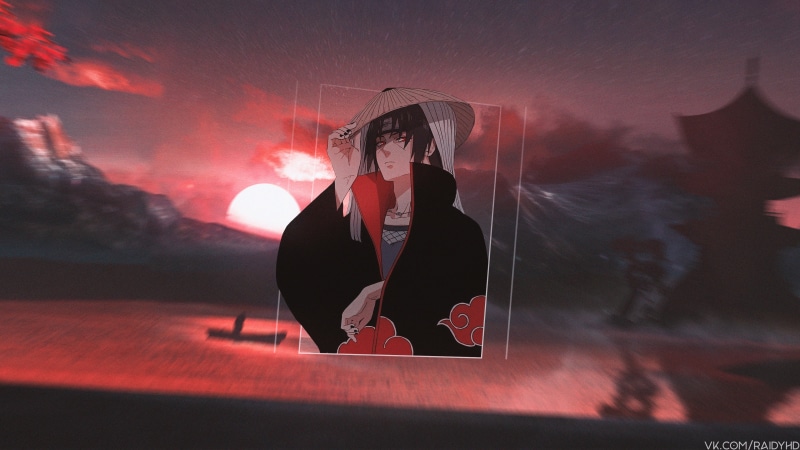 4K, anime boys, anime, Uchiha Itachi, picture-in-picture