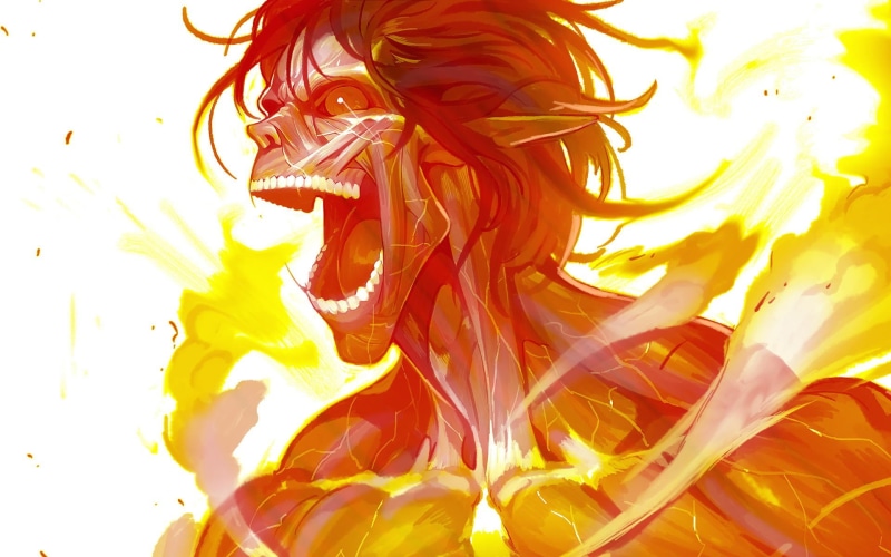 studio shot, fighting, no people, textured, backgrounds, pattern, full frame, creativity, water, eren, Shingeki no Kyojin, indoors, anime, abstract, motion