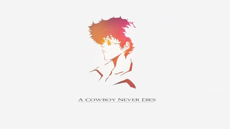 Cowboy Bebop, full length, dies, copy space, anime, never, abstract, art, simple background, creativity, cowboy, no people, anime boys, nature, text, close-up
