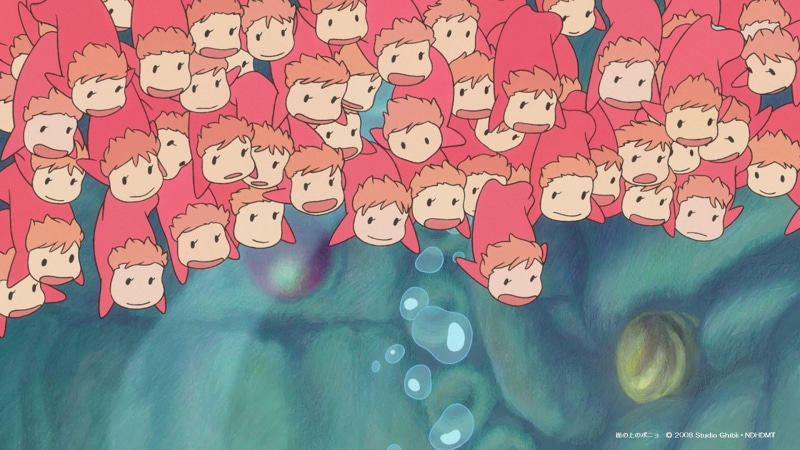 underwater, Studio Ghibli, 1080P, animated movies, Ponyo (Movie), ponyo, anime, Movie Screenshots