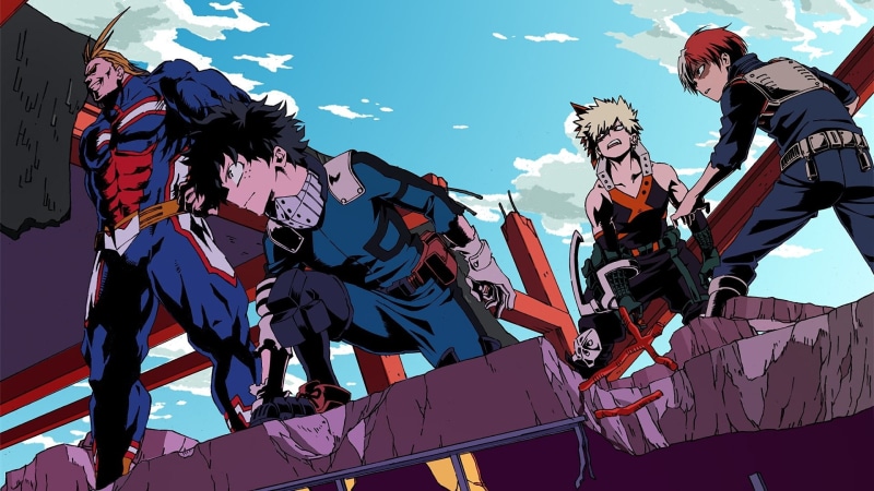 Man, White Hair, Blonde, Katsuki Bakugou, All Might, Boy, My Hero Academia, Boku no Hero Academia, Red Hair, 1080P, Shoto Todoroki, Black Hair, Izuku Midoriya