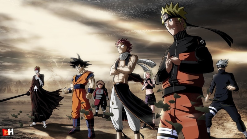 performance, Hatake Kakashi, nature, day, motion, men, 720P, Naruto Shippuuden, women, superhero, crossover, weapon, ball, character, Bleach, adult, Akimichi Chôji