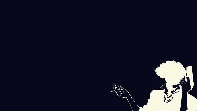outdoors, clear sky, no people, smoking, creativity, white, technology, Spike Spiegel, copy space, representation, Cowboy Bebop, gun, blue, 1080P