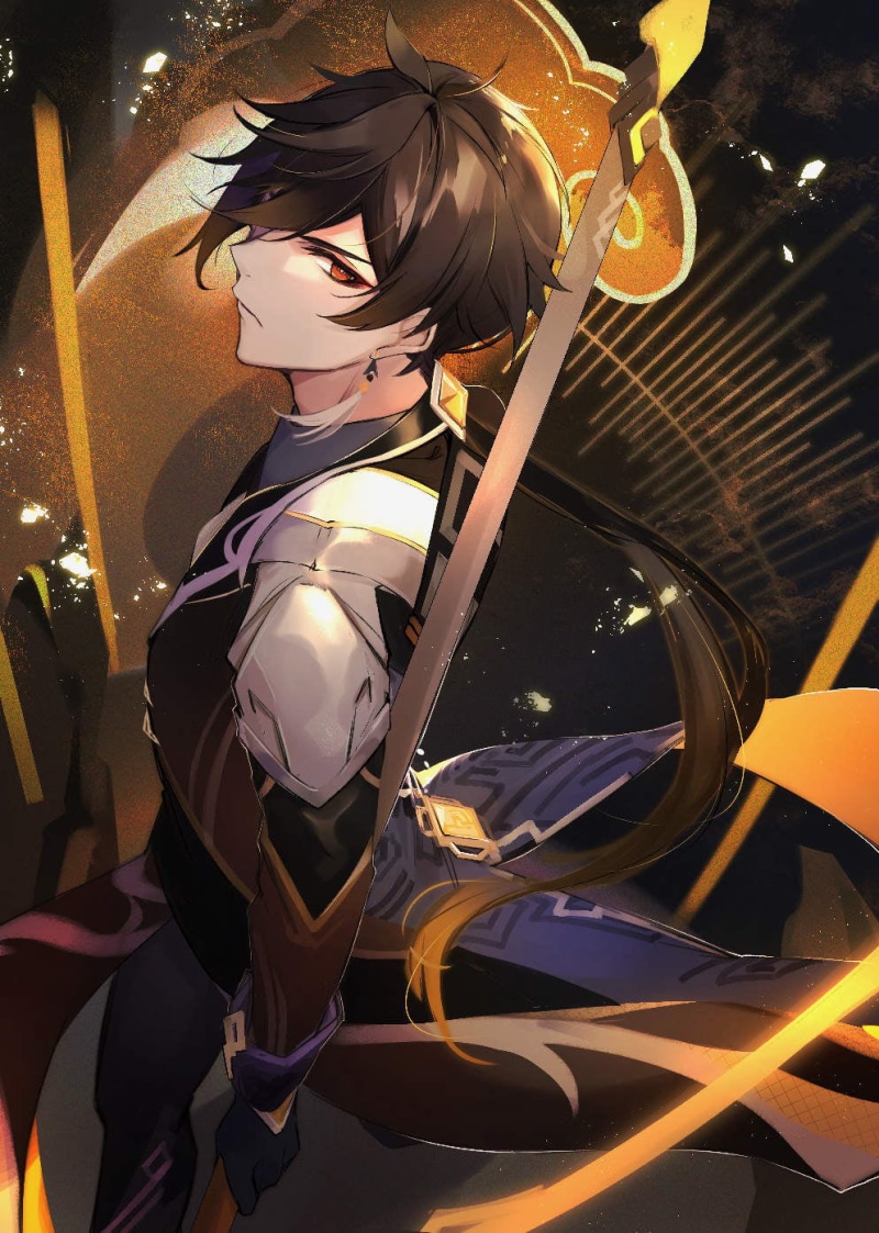 Zhongli (Genshin Impact), anime boys, 720P, Genshin Impact
