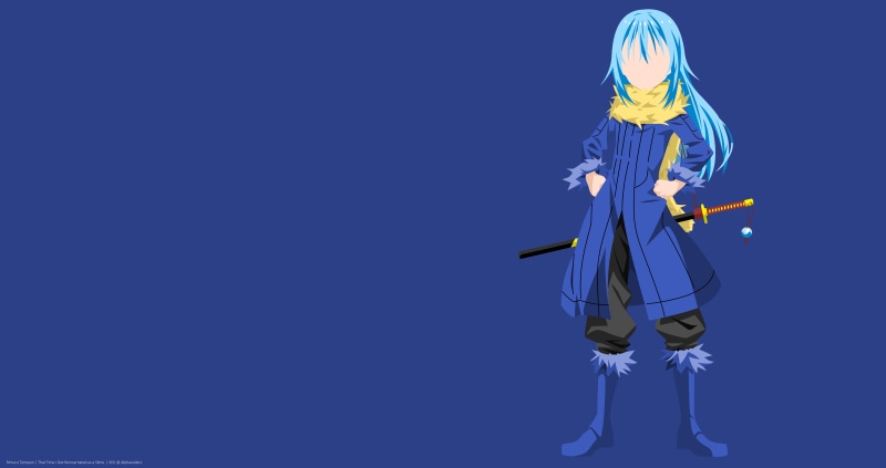 That Time I Got Reincarnated as a Slime, Tensei shitara Slime Datta Ken, Minimalist, Girl, 8K, Rimuru Tempest, Anime, Sword