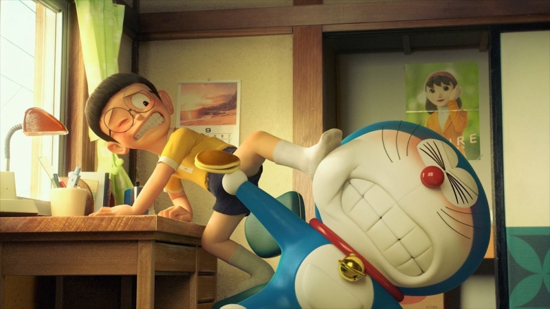 illustration, looking at camera, day, nobita, women, home interior, stand, young women, lifestyles, movie, art and craft, seat, indoors, human representation