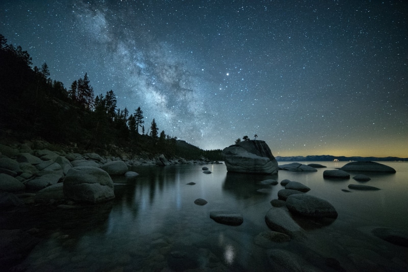 Nighttime, nature, star - Space, astrophotography, science, rock on, Bonsai, sky, mountain, Sierra Nevada, constellation, blue  Night, photography, rock