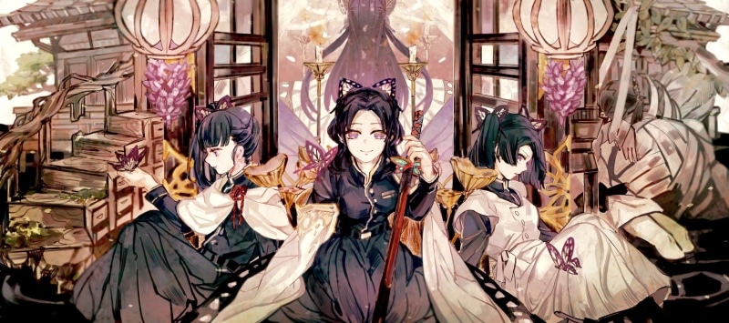 Demon Slayer: Kimetsu no Yaiba, 2K, Aoi Kanzaki, Anime, Kanao Tsuyuri, Shinobu Kochou