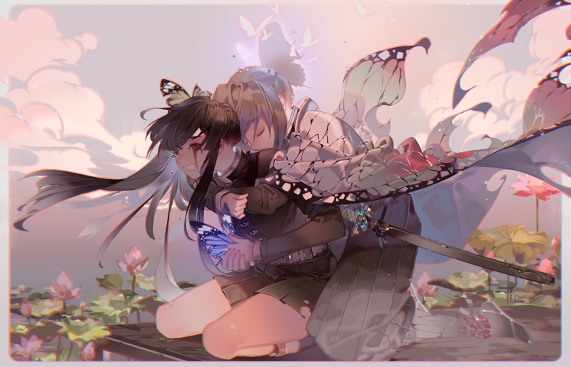1080P, 河CY, Demon Slayer: Kimetsu no Yaiba, Kochou Shinobu, Kanao Tsuyuri