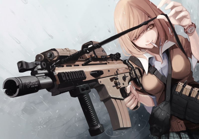 h, fn scar-h, gun, girls, anime girls, anime, 720P, fn, scar, l