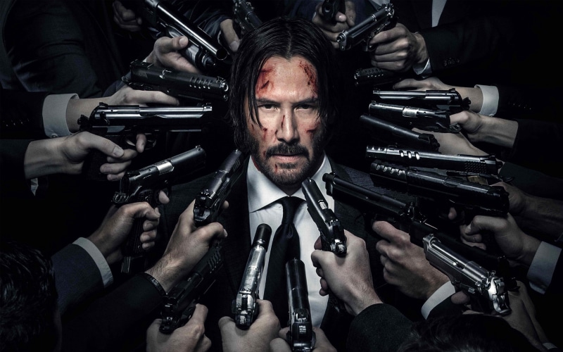 john wick 2, keanu reeves, Movies, 2K, guns, scars