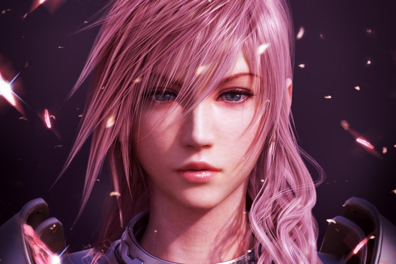 Lightning XIII, 2K, blue eyes, Claire Farron, video games, pink, Dissidia Final Fantasy, pink hair, Final Fantasy XIII