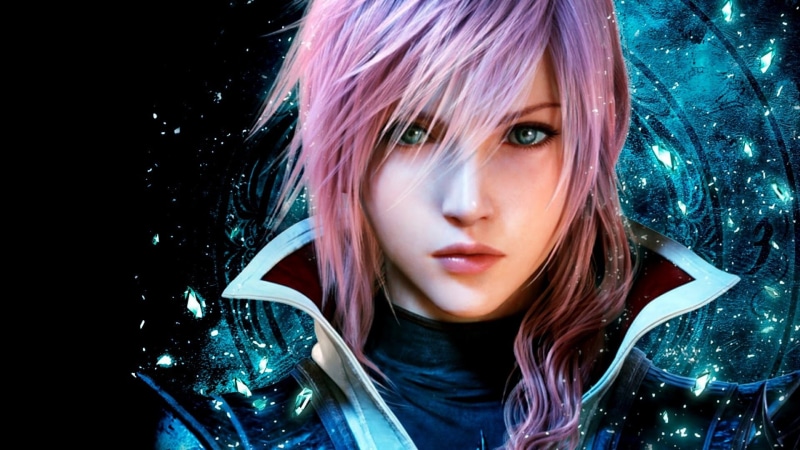 Final Fantasy, pink hair, anime girls, 1080P, green eyes, Lightning XIII, anime