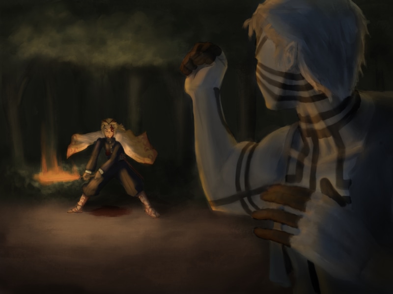 Akaza (Demon Slayer: Kimetsu no Yaiba), Anime, 5K, Demon Slayer: Kimetsu no Yaiba, Kyojuro Rengoku