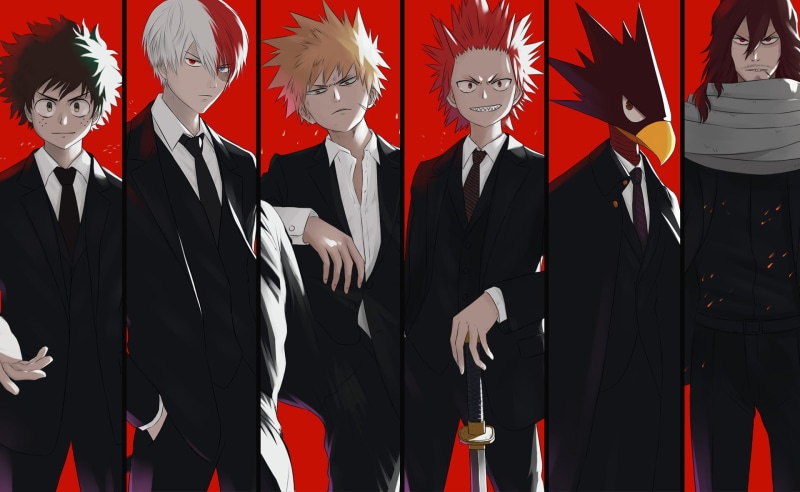 Shoto Todoroki, My Hero Academia, Izuku Midoriya, Shouta Aizawa, Anime, Katsuki Bakugou, 1080P, Eijiro Kirishima