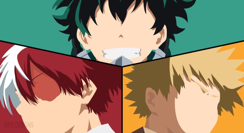 1080P, Izuku Midoriya, Anime, Shoto Todoroki, My Hero Academia, Katsuki Bakugou