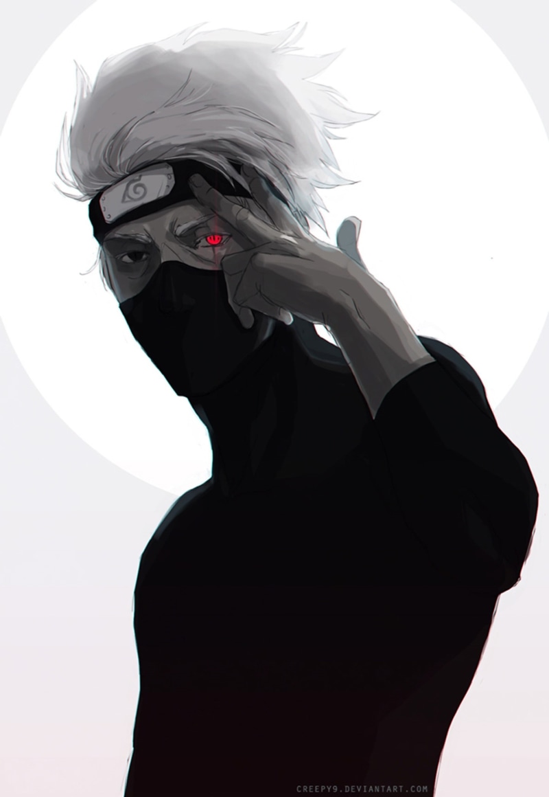 eyes, red, guy, naruto, 1080P, series, kakashi, anime