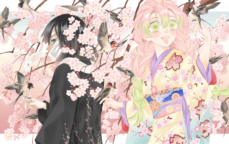 Anime, 1080P, Demon Slayer: Kimetsu no Yaiba, Mitsuri Kanroji, Obanai Iguro
