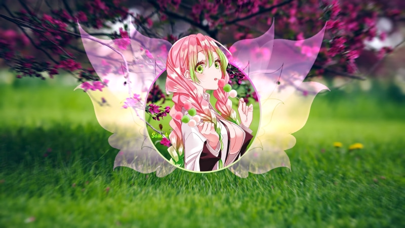 anime, anime girls, Mitsuri Kanroji, 2K, pink hair, Kimetsu no Yaiba