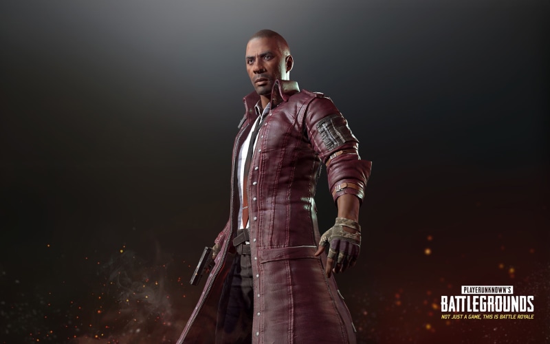pants, the game, 1080P, gun, belt, character, playerunknowns battlegrounds, man, tie, cloak, gloves, stand, pubg