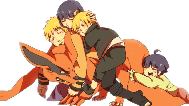 1080P, himawari, kurama, anime, naruto, hinata, boruto