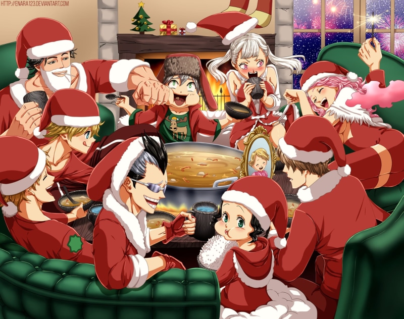 celebration, Yami Sukehiro, creativity, human representation, sculpture, multi colored, Noelle Silva, Anime, festival, amusement park, santa claus, Vanessa Enoteca