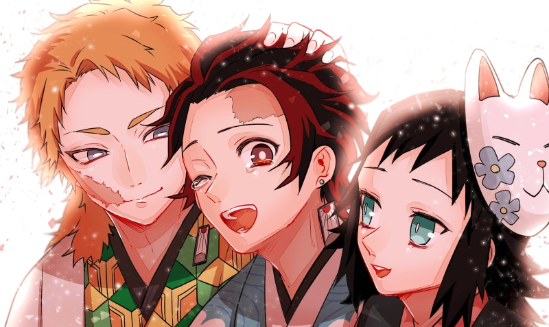 Tanjirou Kamado, 4K, Makomo (Demon Slayer), Demon Slayer: Kimetsu no Yaiba, Anime, Sabito (Demon Slayer)