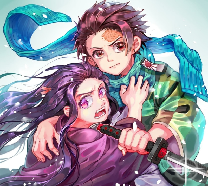 1080P, Nezuko Kamado, Anime, Tanjirou Kamado, Demon Slayer: Kimetsu no Yaiba