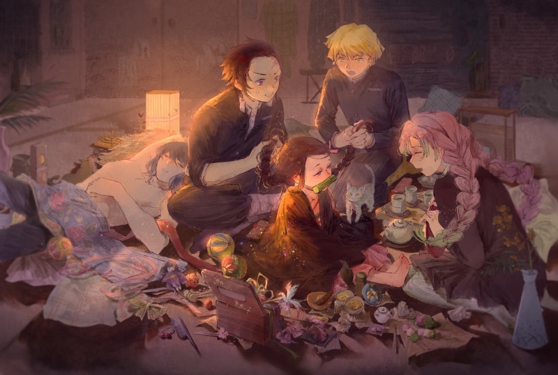 Tanjirou Kamado, Demon Slayer: Kimetsu no Yaiba, Zenitsu Agatsuma, Anime, 2K, Nezuko Kamado