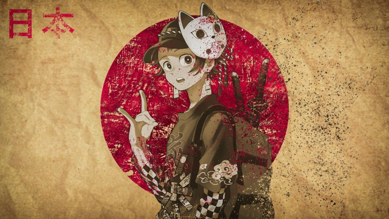 Kamado Tanjirō, katana, Kimetsu no Yaiba, 1080P, Japan, old, Tanjiro Kamado