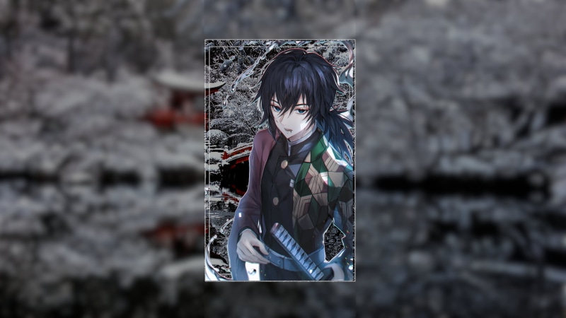 1080P, picture-in-picture, Giyu Tomioka (Kimetsu no Yaiba), anime, Kimetsu no Yaiba