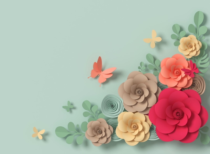 Pastel, Colorful, Butterfly, Flowers, Floral, 1080P, Flower