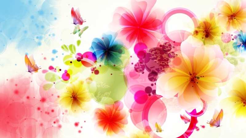 1080P, Vector, Design, Flowers, butterflies, Butterfly