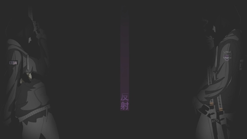 fan art, anime girls, illustration, katana, Japanese Art, texture, dark background, minimalism, selective coloring, monochrome, 1080P, anime, futuristic