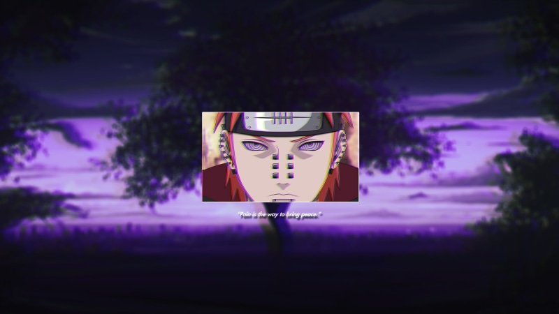 VHS, anime boys, purple background, Naruto (anime), Akatsuki, Rinnegan, 1080P, anime