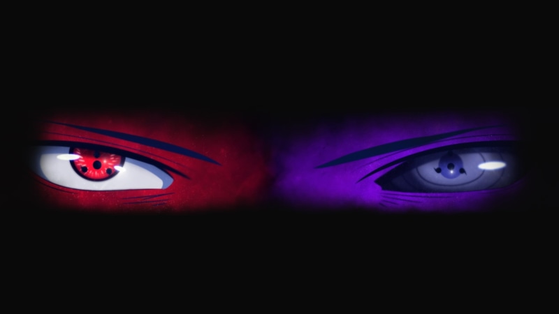rinnegan, human body part, indoors, human eye, close-up, neon, 1080P, studio shot, eyes, copy space, black background, Anime, human lips, eyelash, purple
