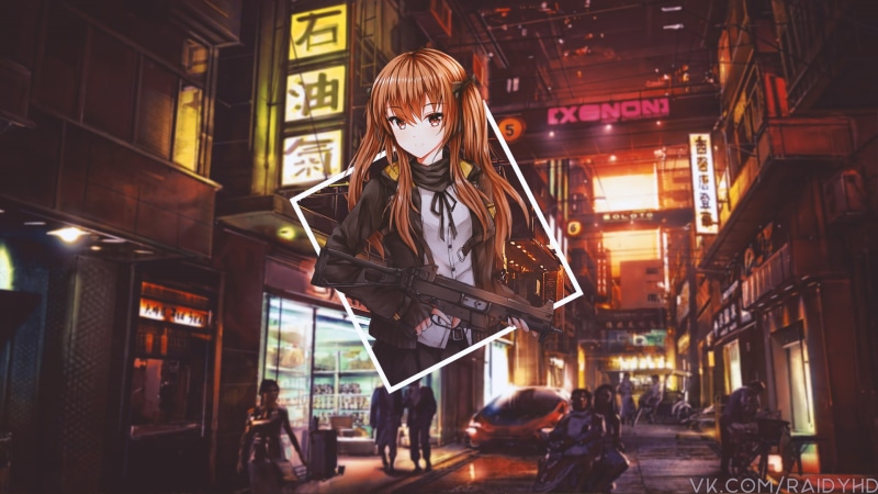 anime girls, 1080P, anime, picture-in-picture, Girls Frontline