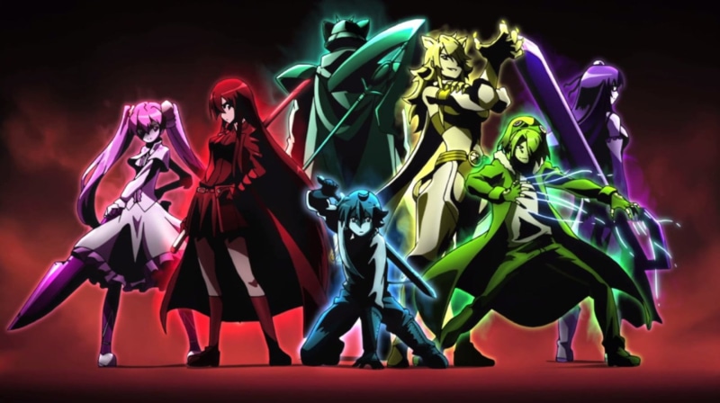 men, performance, group, arts culture and entertainment, digital, illuminated, character, Sheele (Akame Ga Kill!), Leone (Akame Ga Kill!), group of people