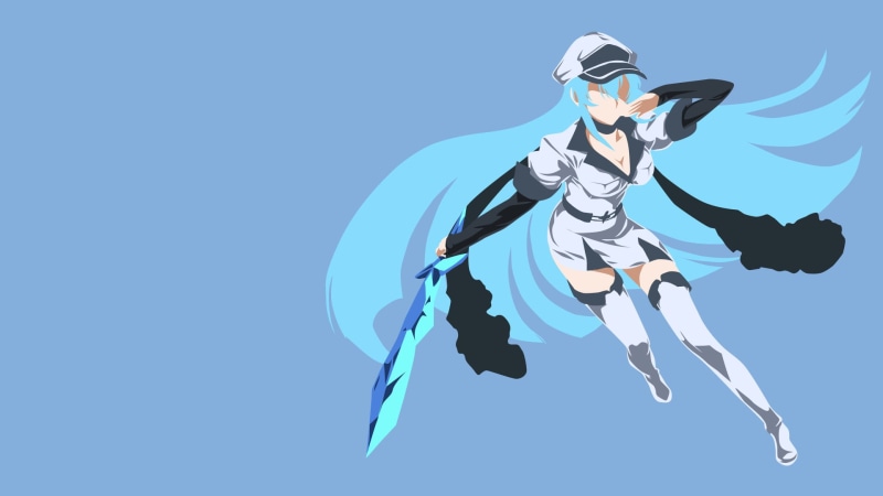 Anime, Minimalist, Akame ga Kill!, 1080P, Esdeath (Akame Ga Kill!)