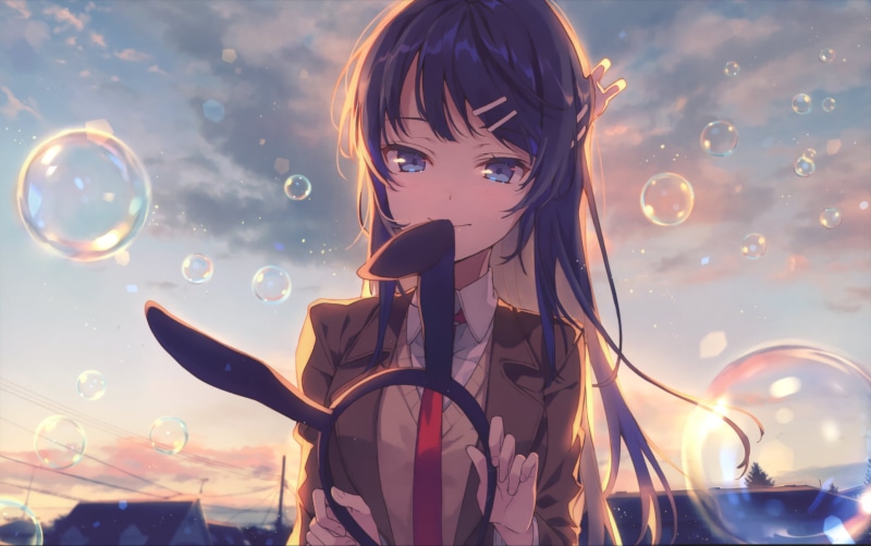 Anime, Rascal Does Not Dream of Bunny Girl Senpai, 2K, Mai Sakurajima