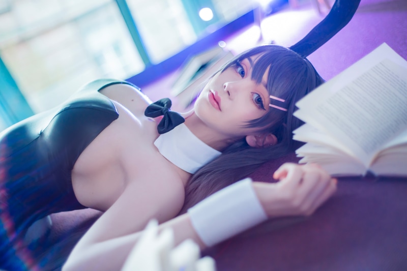 black hair, long hair, women indoors, model, bunny ears, indoors, Sakurajima Mai, 5K, Seishun Buta Yarō wa Bunny Girl-senpai no Yume wo Minai, Sayathefox