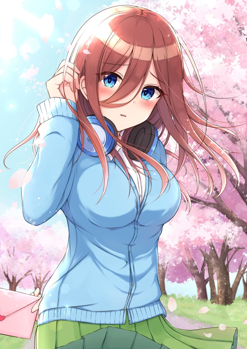 anime girls, 4K, 5-toubun no Hanayome, anime, Nakano Miku
