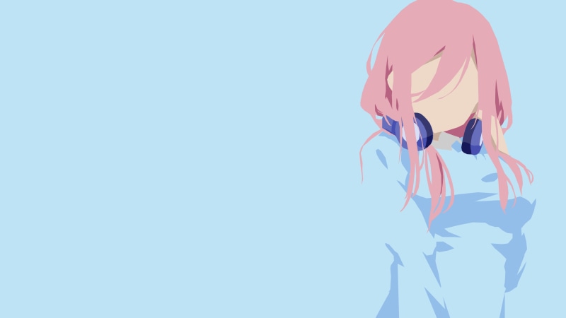 Nakano, anime girls, Miku, minimalism, 4K, anime, 5-toubun no Hanayome