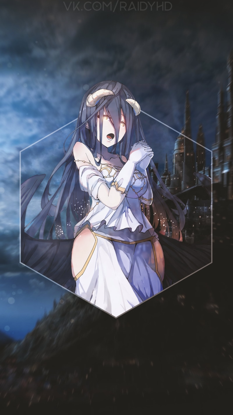 picture-in-picture, Albedo (OverLord), anime girls, 4K, anime, Overlord (anime)