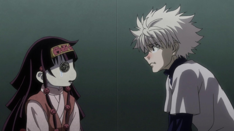 Killua Zoldyck, costume, creativity, Hunter x Hunter, side view, standing, real people, art and craft, obscured face,   Alluka Zoldyck, digital composite