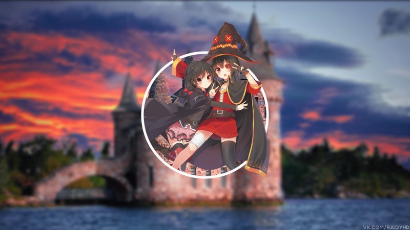 nature, leisure activity, Megumin, 1080P, real people, outdoors, anime girls, lifestyles, Kono Subarashii Sekai ni Shukufuku wo!, sky, day, front view