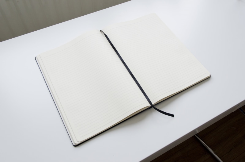 copy space, studio shot, presentation, publication, layout, design, table, pen, white color, book, notebook, 4K, creativity, note pad, ribbon, two objects